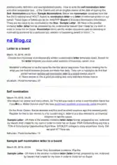 Free Download PDF Books, Self Nomination Letter Template