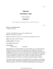 Ethernet The Definitive Guide Book