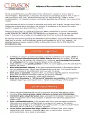 Award Reference Recommendation Letter Guidelines Template