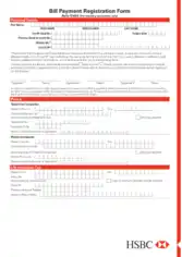 Electricity Bill Payment Registration Receipt Form Template