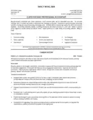 Chartered Professional Accountant Resume Template