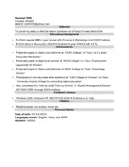 Free Download PDF Books, Fresher MBA Lecturer Resume Template