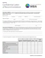 MBA Program Recommendation Letter Template