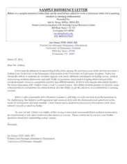 Sample Student Employee Recommendation Letter Template
