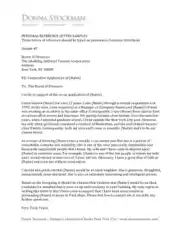 Letter of Recommendation for an Apartment Template