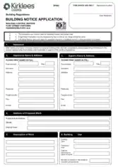 Printable Building Notice Form Template