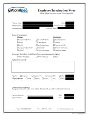 Employee Termination Notice Form Template