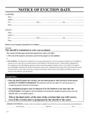 Eviction Date Notice Form Template