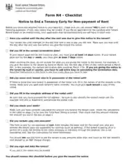Notice to End a Tenancy Early for Non-payment of Rent Template