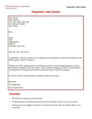 Job Leaving Notice Form Template