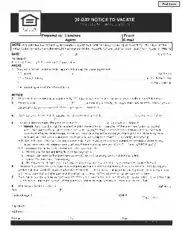 Landlord Notice to Vacate Form Template