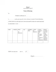 Marriage Notice Form PDF Template