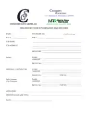 Preliminary Notice Information Request Form Template