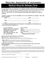 Sample Medical Records Release Form PDF Template