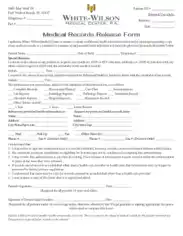 Simple Medical Record Release Form Template
