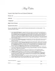 Cake Contract Order Form Template