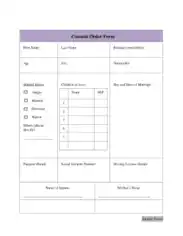 Consent Order Form Template