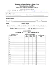 Business Delivery Order Form Template
