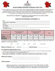 Free Download PDF Books, Annual Holiday Fundraiser Order Form Template