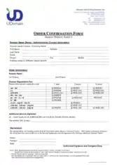 Order Confirmation Form Example Template
