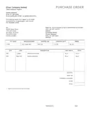 Sample Purchase Order Form Free Template
