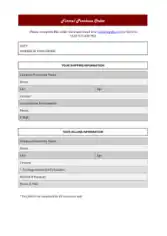 Formal Product Order Form Sample Template
