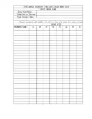 Shirt Order Form In Excel Template