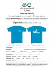 Sample School T Shirt Order Form Template