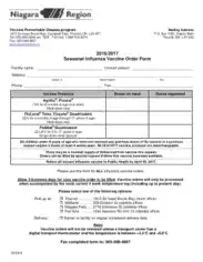 Flu Vaccine Order Form Free PDF Template