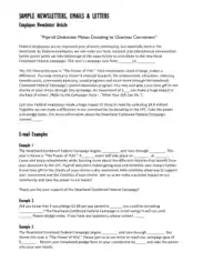 Employee Newsletter Emails and Letter Template