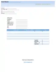Sample Hotel Accommodation Invoice Template