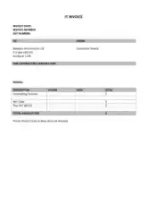 IT Contractor Invoice Template