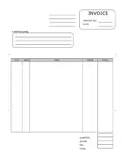 Blank Landscaping Invoice Template