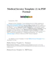 Free Download PDF Books, Free Medical Invoice Template