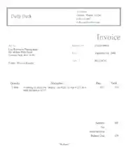 Free Photography Invoice Pdf Template