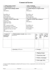 Sample Invoice Form Template