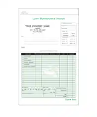 Lawn Service Invoice Template