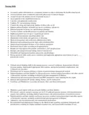 Free Download PDF Books, New Nurse Resume Skills Format Template