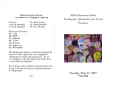 Kindergarten Graduation Program Template