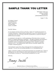 Graduation Thank You Letter Example Template