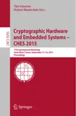 Cryptographic Hardware and Embedded Systems CHES 2015