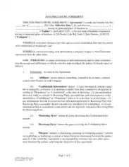 Company Non Disclosure Agreement Form Template
