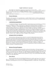 Supplier Non Disclosure Agreement Form Template