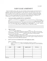Farm Agreement Form Template
