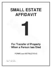 Arizona Small Estate Affidavit Form Template For Transfer of Property When Person has Died