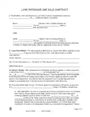 Land Purchase Contract Form Template