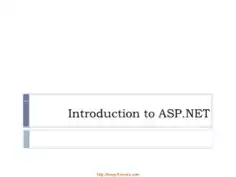 Introduction To ASP.NET – ASP.NET Lecture 1