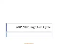 ASP.NET Page Life Cycle – ASP.NET Lecture 3
