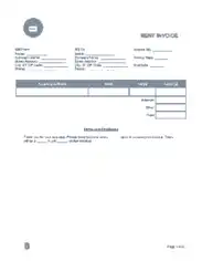 Rent Invoice Form Template