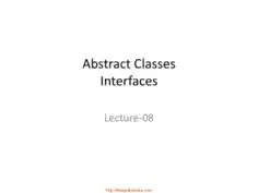 Java Abstract Classes Interfaces – Java Lecture 8